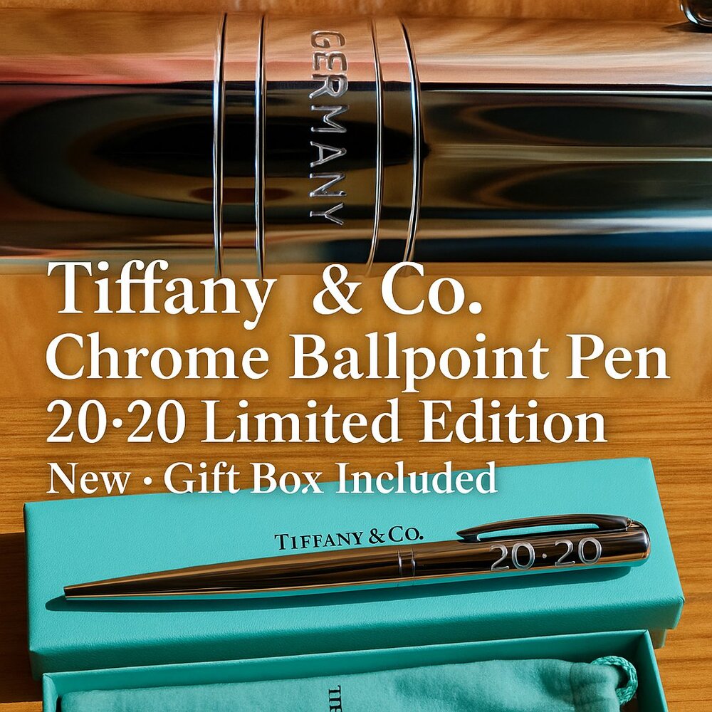 ✨ Tiffany & Co. Chrome Ballpoint Pen – “20·20” Limited Edition – Made in Germany